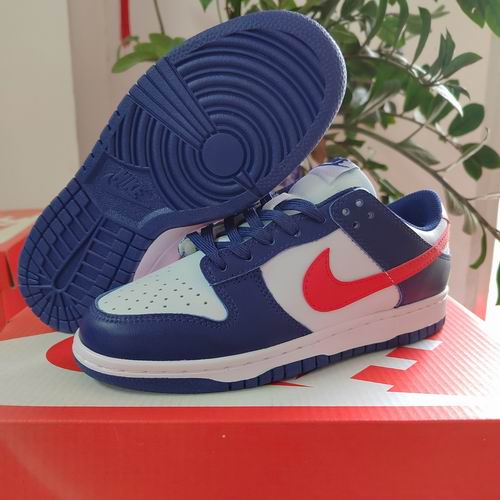 Cheap Nike Dunk Low White Blue Red Shoes Unisex-92 - Click Image to Close